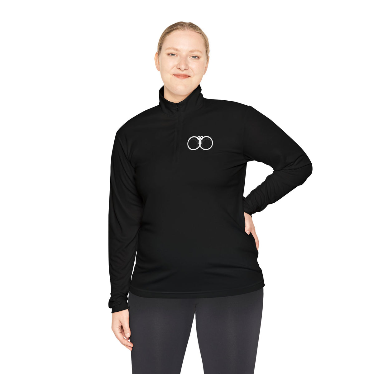 Minimalist Handcuffs Quarter-Zip Pullover, view 7