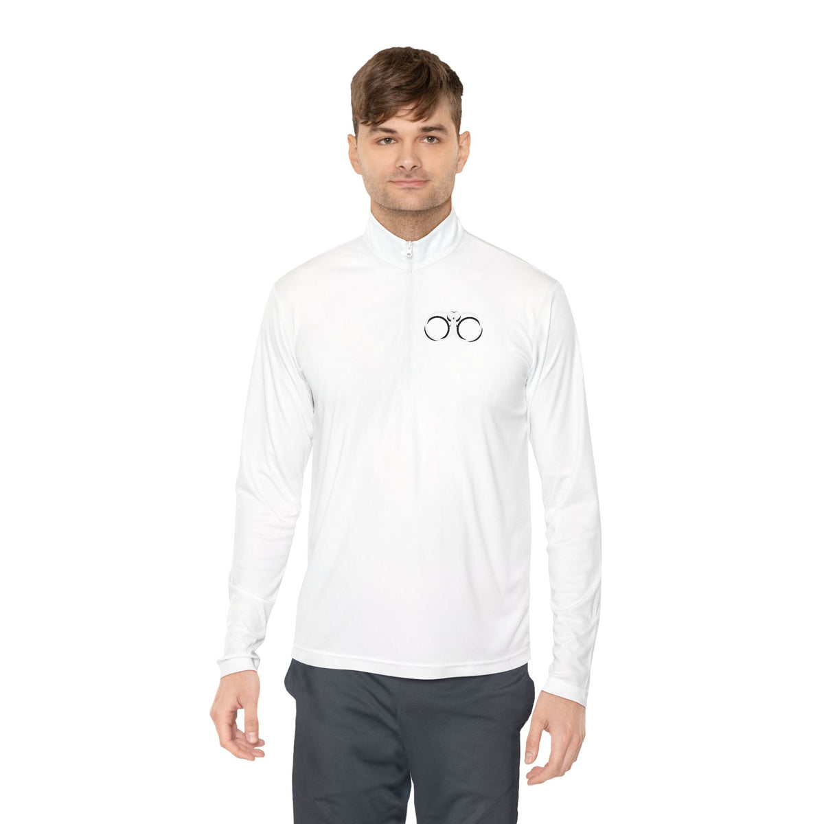 Minimalist Handcuffs Quarter-Zip Pullover, view 5